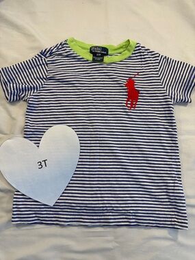 POLO - Ralph Lauren - short sleeve T-shirt w/ large logo embroidered on chest